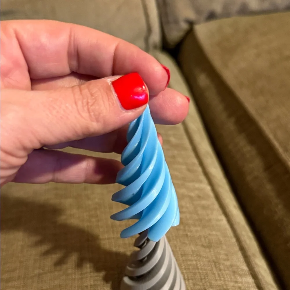 Grey and Light Blue Swirl Party Cone Hat - Unbranded fidget